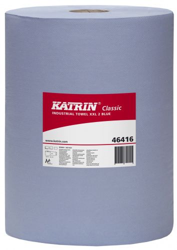 464163 Katrin Classic Industrial Towel XXL2 Blue Бумажный протирочный материал, 380х380 мм, 380 м